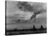 Steel Mill in Dusseldorf, German Steel Workers Bicycling Home from Work-Ralph Crane-Stretched Canvas
