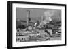 Steel Mill Smokestack,Smoke Billow;Pollu-null-Framed Photographic Print