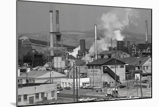 Steel Mill Smokestack,Smoke Billow;Pollu-null-Mounted Photographic Print