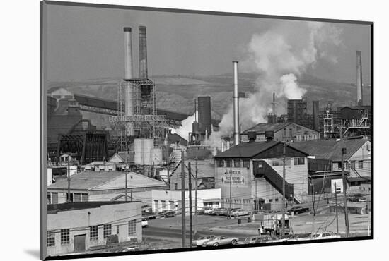 Steel Mill Smokestack,Smoke Billow;Pollu-null-Mounted Photographic Print