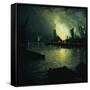 Steel Mills at Night-Aaron Harry Gorson-Framed Stretched Canvas