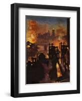 "Steel Mills," November 23, 1946-John Atherton-Framed Giclee Print