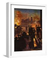 "Steel Mills," November 23, 1946-John Atherton-Framed Giclee Print