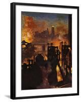 "Steel Mills," November 23, 1946-John Atherton-Framed Giclee Print