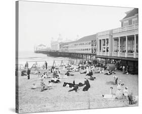 Steel Pier, Atlantic City, NJ, c. 1904-null-Stretched Canvas