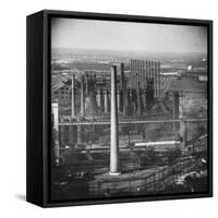 Steel Plant During Strike-null-Framed Stretched Canvas