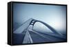 Steel Structure Bridge Night Scene-Aylandy-Framed Stretched Canvas