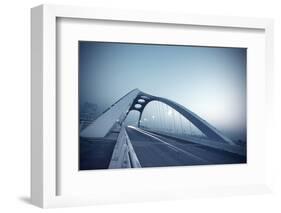 Steel Structure Bridge Night Scene-Aylandy-Framed Photographic Print