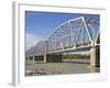 Steel Truss Bridge, Alaska Highway Over Gerstle River, Alaska, USA-Tony Waltham-Framed Photographic Print