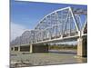 Steel Truss Bridge, Alaska Highway Over Gerstle River, Alaska, USA-Tony Waltham-Mounted Photographic Print