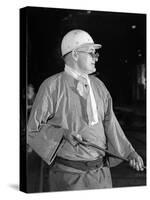 Steel Worker, Park Gate Steelworks, Rotherham, South Yorkshire, 1964-Michael Walters-Stretched Canvas