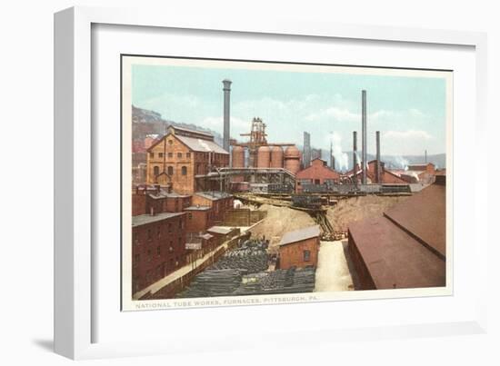 Steel Works, Pittsburgh, Pennsylvania-null-Framed Art Print