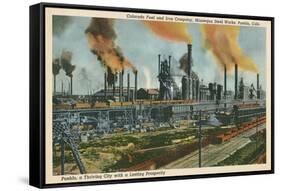 Steel Works, Pueblo, Colorado-null-Framed Stretched Canvas