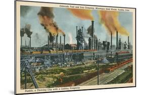 Steel Works, Pueblo, Colorado-null-Mounted Art Print