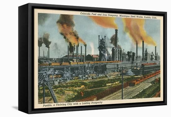 Steel Works, Pueblo, Colorado-null-Framed Stretched Canvas