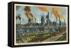 Steel Works, Pueblo, Colorado-null-Framed Stretched Canvas