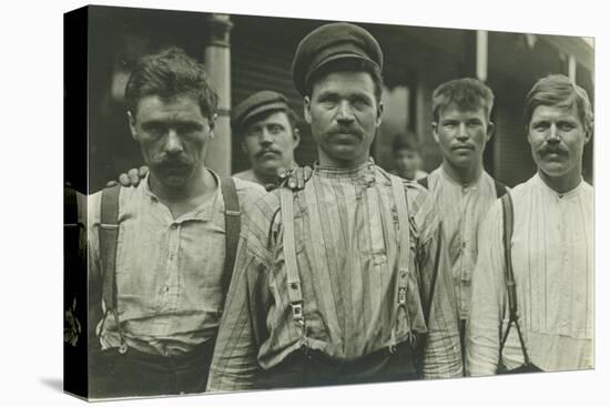 Steelworkers at Russian Boarding House, Homestead, Pennsylvania, 1907-8-Lewis Wickes Hine-Stretched Canvas