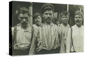 Steelworkers at Russian Boarding House, Homestead, Pennsylvania, 1907-8-Lewis Wickes Hine-Stretched Canvas