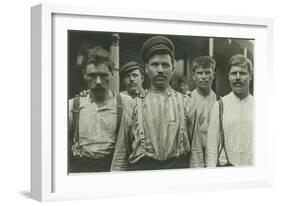 Steelworkers at Russian Boarding House, Homestead, Pennsylvania, 1907-8-Lewis Wickes Hine-Framed Giclee Print