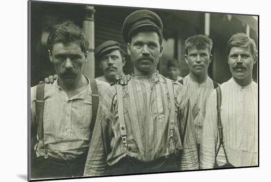 Steelworkers at Russian Boarding House, Homestead, Pennsylvania, 1907-8-Lewis Wickes Hine-Mounted Giclee Print