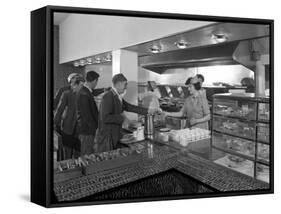 Steelworks Canteen, Park Gate, Rotherham, South Yorkshire, 1964-Michael Walters-Framed Stretched Canvas