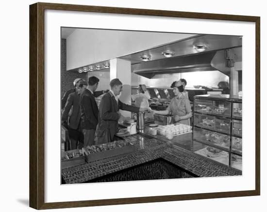 Steelworks Canteen, Park Gate, Rotherham, South Yorkshire, 1964-Michael Walters-Framed Photographic Print