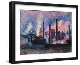 Steelworks Near Charleroi-null-Framed Giclee Print