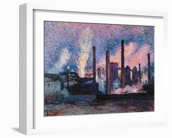 Steelworks Near Charleroi-null-Framed Giclee Print