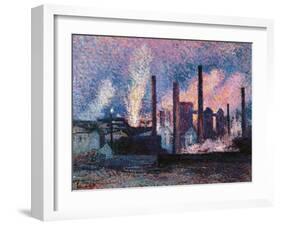 Steelworks Near Charleroi-null-Framed Giclee Print