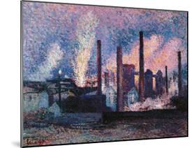 Steelworks Near Charleroi-null-Mounted Giclee Print