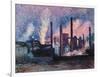 Steelworks near Charleroi-Maximilien Luce-Framed Art Print