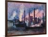 Steelworks near Charleroi-Maximilien Luce-Framed Art Print