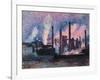 Steelworks near Charleroi-Maximilien Luce-Framed Art Print