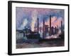 Steelworks near Charleroi-Maximilien Luce-Framed Art Print