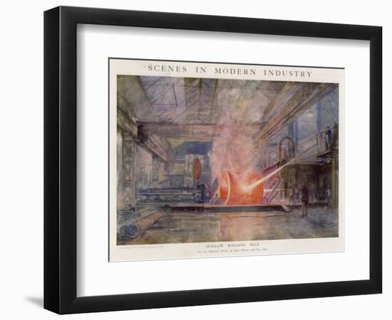 Steelworks of John Brown and Co., Sheffield: the Hollow Rolling Mill-null-Framed Art Print