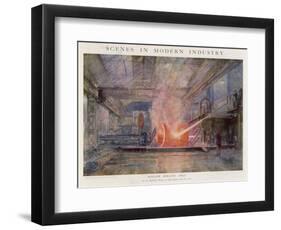 Steelworks of John Brown and Co., Sheffield: the Hollow Rolling Mill-null-Framed Art Print