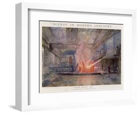 Steelworks of John Brown and Co., Sheffield: the Hollow Rolling Mill-null-Framed Art Print