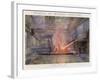 Steelworks of John Brown and Co., Sheffield: the Hollow Rolling Mill-null-Framed Art Print