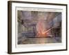 Steelworks of John Brown and Co., Sheffield: the Hollow Rolling Mill-null-Framed Art Print