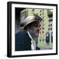 Steelworks Safety Representative, Newton Chambers, Sheffield, South Yorkshire, 1971-Michael Walters-Framed Photographic Print