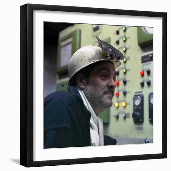 Steelworks Safety Representative, Newton Chambers, Sheffield, South Yorkshire, 1971-Michael Walters-Framed Photographic Print