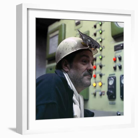 Steelworks Safety Representative, Newton Chambers, Sheffield, South Yorkshire, 1971-Michael Walters-Framed Photographic Print