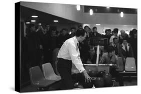 Steelworks Social Evening at a Bowling Alley, Sheffield, South Yorkshire, 1964-Michael Walters-Stretched Canvas