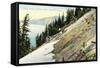 Steep Banks of Crater Lake-null-Framed Stretched Canvas