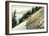 Steep Banks of Crater Lake-null-Framed Art Print