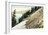 Steep Banks of Crater Lake-null-Framed Art Print