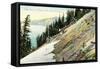 Steep Banks of Crater Lake-null-Framed Stretched Canvas