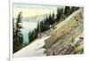 Steep Banks of Crater Lake-null-Framed Art Print