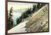 Steep Banks of Crater Lake-null-Framed Art Print