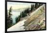 Steep Banks of Crater Lake-null-Framed Art Print